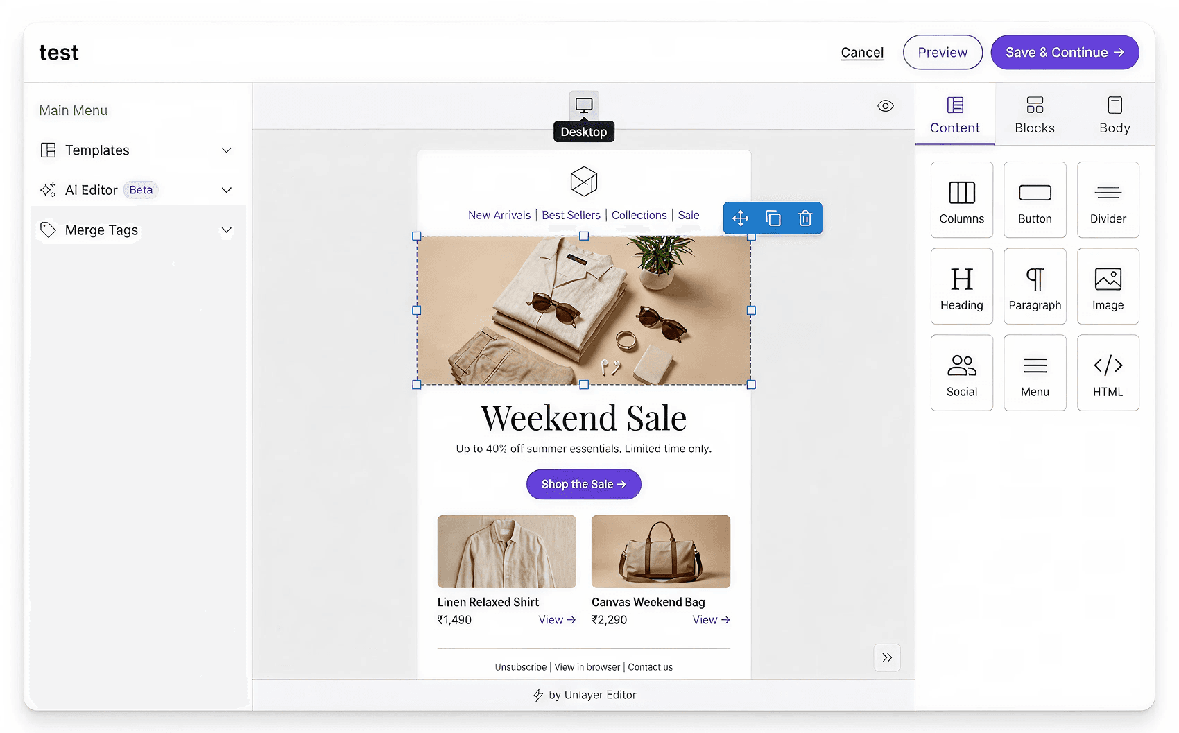 Email campaign builder