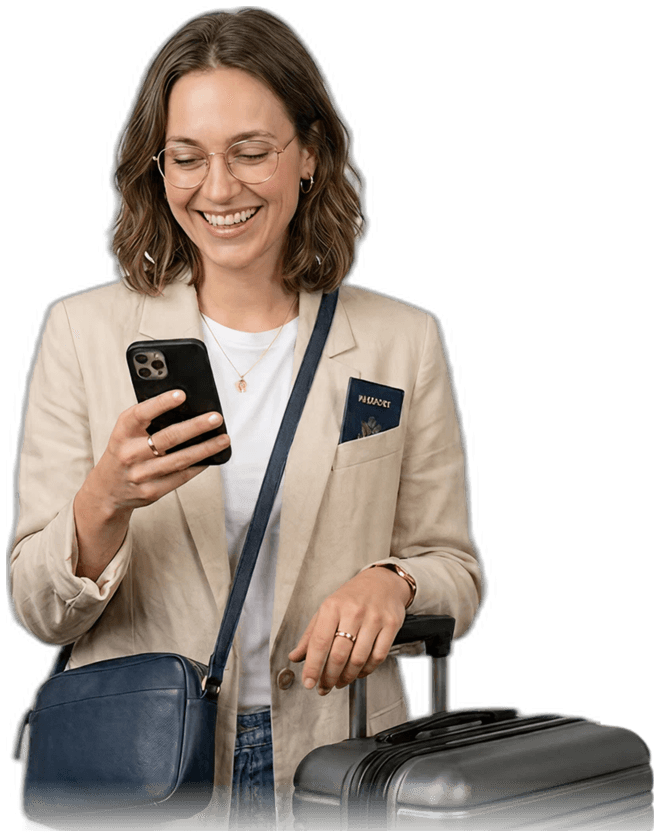 Traveler managing bookings on CampaignHQ