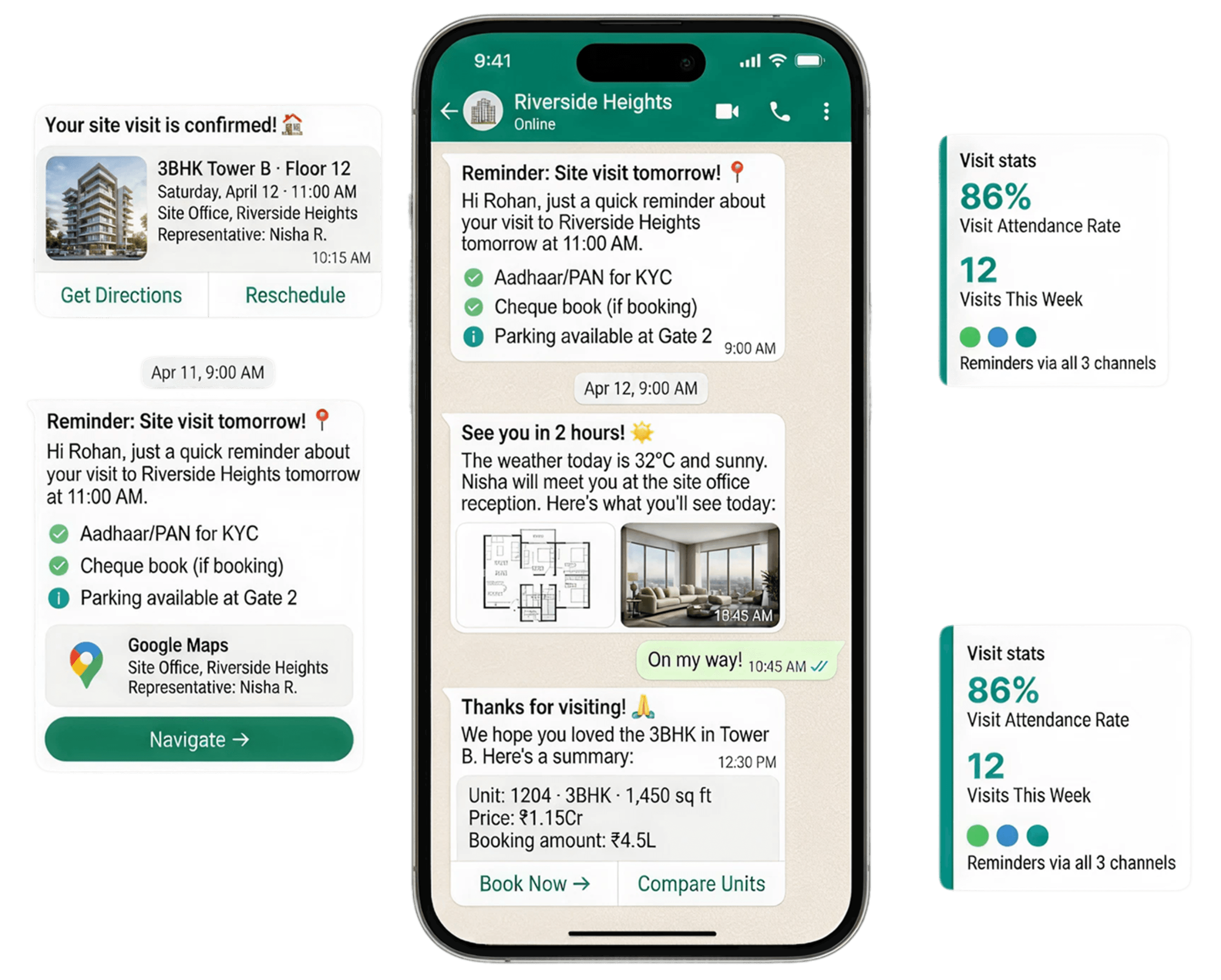 Project Updates & Nurture Campaigns — phone mockup