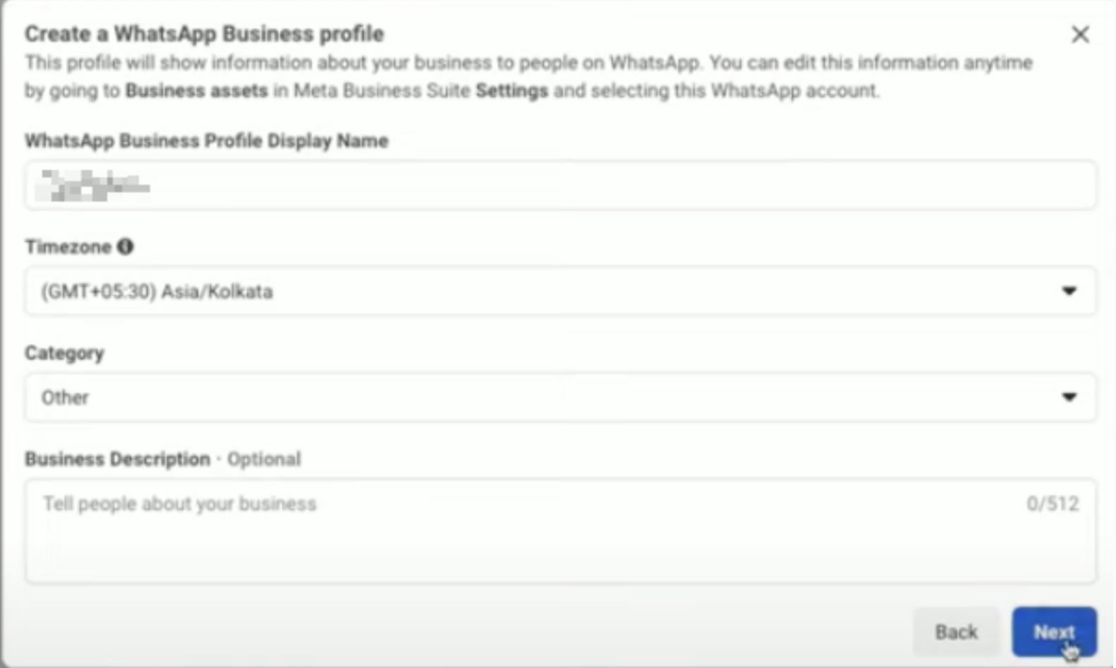 Create an app on the Meta portal.